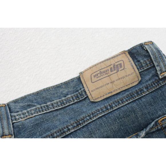 Urban Pipeline Loose Lowrise Denim Blue Jeans Rugged Mens Size 36 x 32 - Picture 1 of 7